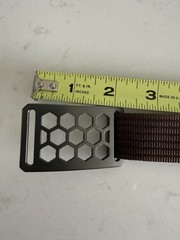 Grip6 Gray Honeycomb Buckle w/ Brown 1” Wide Tactical Nylon Belt – 48&Prime; Long