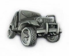 Jeep Wrangler Belt Buckle 4X4 Pewter Trucker Biker Two Door Offroad