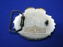 Used 3&Prime; Sesame Street Workshop Elmo Muppet Metal Enamel Belt Buckle* 2010