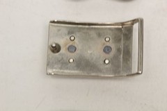 Lot of 9 Assorted Belt Buckles 1.5” Silvertone Studs Chrome Brass Leather Craft