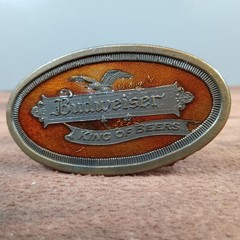Vintage Budweiser King of Beers Oval Belt Buckle Kolcaro USA