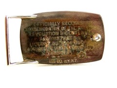 American Revolution Bicentennial Silver Tone Belt Buckle by Lee