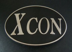 Xcon Convict Con Artist Giant Metal Funny Bar Joke Belt Buckle