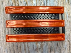 Adidas Golf 3 Stripe Orange & Black Color Trophy Sports Award Style Belt Buckle