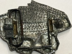 LIFES A GAMBLE BELT BUCKLE ACES & SEVENS MOBTOWN PEWTER US MADE NEW