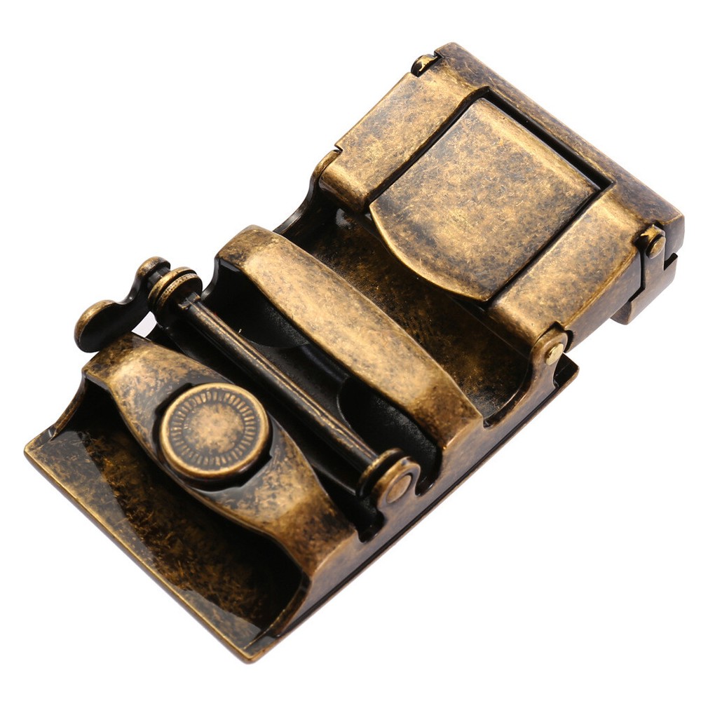 Classic Automatic Slide Buckle Rectangle Ratchet Belt Buckle For 34~36mm Belt