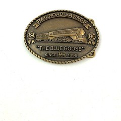 Railroad Savings The Blue Goose Since 1896 Metal Collector&rsquo;s Belt Buckle