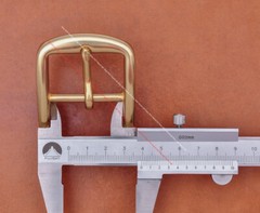 Real Solid Brass Center Bar Tongue Pin DIY Leather Belt Buckle Fits 39mm Strap
