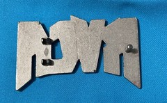 RVCA Belt Buckle Used Black Lettering Silver Red Clothing Accessory