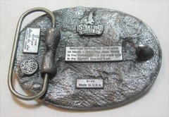 Vintage 1989 NEBRASKA Indian Chief & Stage Coach Belt Buckle X-44 Pewter UNUSED