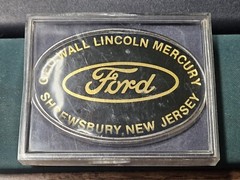 VINTAGE GEO. WALL FORD LINCOLN-MERCURY SHREWSBURY NEW JERSEY ADV BELT BUCKLE