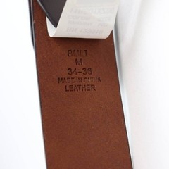 Mens Black Brown Reversible Leather Belt Silver Buckle Size 34-36