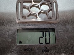 GRIP6 BELT BUCKLE – TITANIUM HONEYCOMB in RAW – WOMEN / MEN – 1.5 INCH WIDE