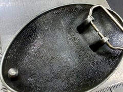 American Football Sports Textured Ball Cutout Silver Color Figural Belt Buckle