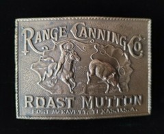 Belt Buckle Range Canning Co – Fort McKavett Texas Bergamot Brass Work