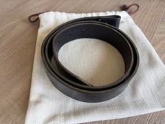RARE! BWL BILL WALL LEATHER CUSTOM LEATHER BELT W/ STERLING SILVER CROSS SNAP