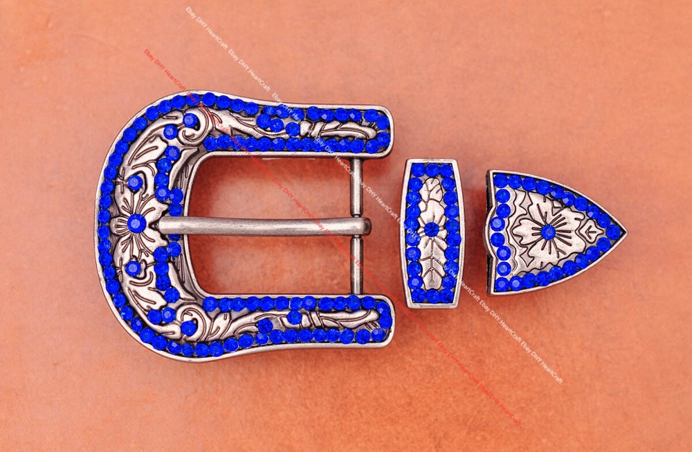 Luxury Crystal Rhinestone Western Cowboy Rodeo Belt Buckle Set Fit 30MM Strap
