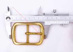 CLASSIC SOLID BRASS ROUND CENTER BAR LEATHERCRAFT BELT BUCKLE REPLACEMENT 40MM