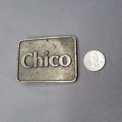 Chico Belt Buckle Mens One Size Antique Brass Tone Rectangular Western Cowboy CA