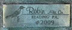 Vintage Robin Mfg Co Reading Pa. Solid Brass RV Travel Trailer Belt Buckle #2009