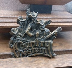 Vintage Bergamot Western Country Music Cowboy Belt Buckle