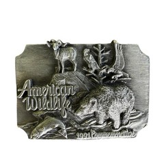 Siskiyou Buckle Co 1991 American Wildlife Commemorative Pewter Belt Buckle