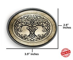 Celtic Tree of Life Belt Buckle – Vintage Irish Handmade Silver Buckle – 28