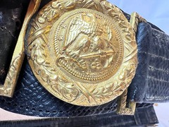 Vtg US Navy Officers Sword Belt And Buckle With Hangers Size 40 Meyer New York