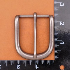 Solid Antique Silver Prong Pin Buckle Men Leather Belt Replacement Buckle 39mm