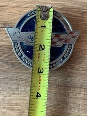 Vintage Chevrolet Corvette 25th Anniversary Metal Belt Buckle