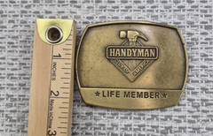 Vintage 1996 Handyman Club Of America Belt Buckle Mens Gold Life Member Western