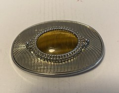 TIGER&rsquo;S EYE GEMSTONE BELT BUCKLE