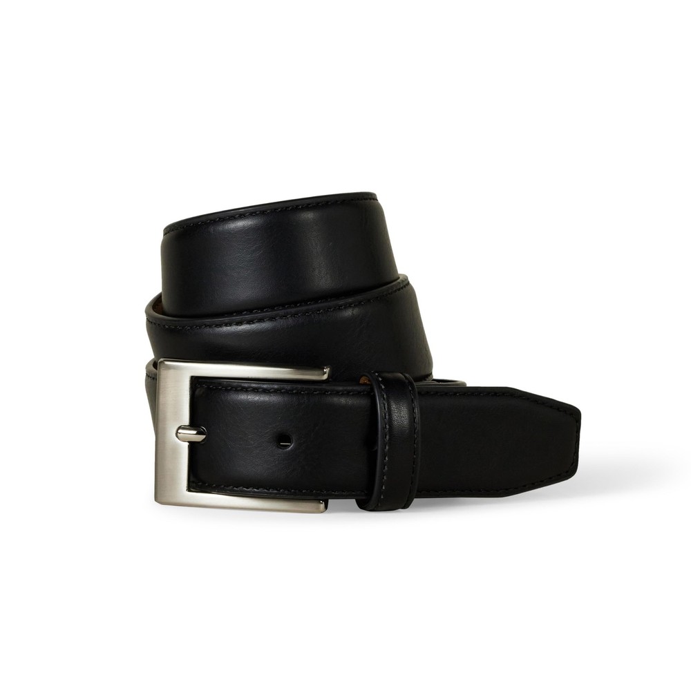 Amazon Essentials Men&rsquo;s Leather Belt with Metal Buckle, Classic 36, Black