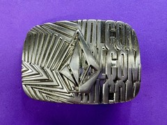 Volcom Skateboard Surfer Board Sports Apparel Advertising Promo 90s Belt Buckle
