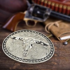 Western Cowboy – Texas Longhorn Belt Buckle for Men Women