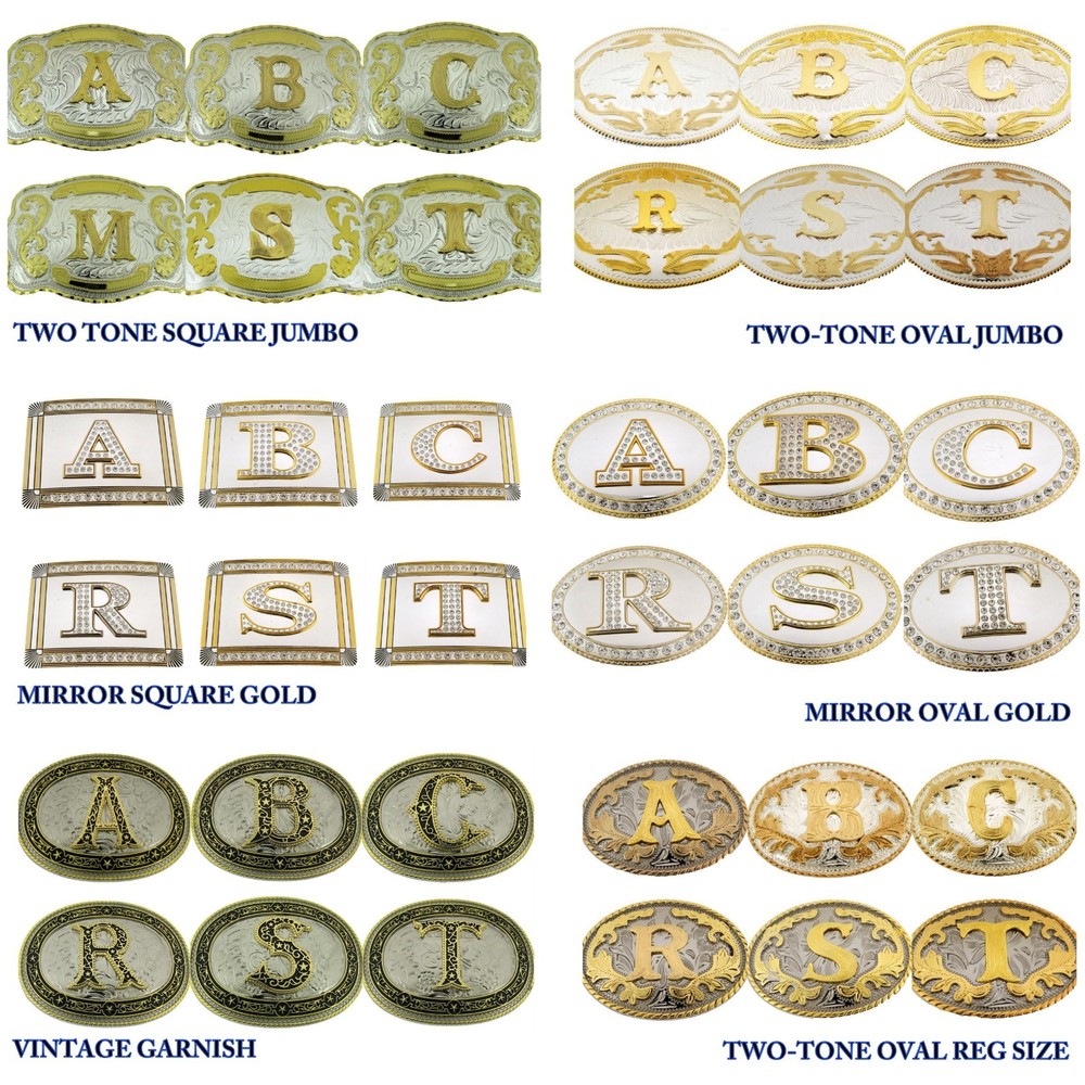A B C D G J K L M R S T INITIAL LETTER BELT BUCKLE NEW MEN WOMEN RODEO WESTERN