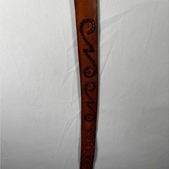Levi’s Men’s Tooled and Braided Stitched Brown Leather Belt Western Hippy