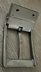 Perry Ellis Reversible Dark Silver Tone Simple Basic Belt Buckle fast shipping!!