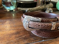 Lg Navajo James Reid Dgn Sterling Silver Belt Buckle 35+-37”-1.3/8”-.75 Nu 🦬✅