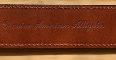 RDM 14K Sterling Silver Belt Buckle + RDM Alligator Belt Size 42