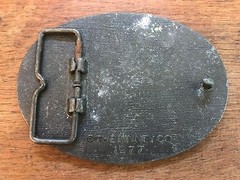 Vintage 1977 The Kinney Co Don Heavy Duty Oval Metal Belt Buckle