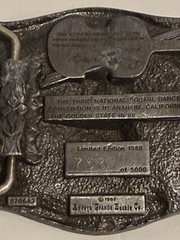 Men’s Pewter Belt Buckle Commemorative Third National Square Dance ConventionVTG