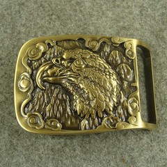Solid Brass “ Eagle ” rectangle Belt Buckles 1.5&Prime; Plate Pin western Buckle Z336