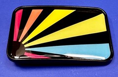 Sunrise Rays Abstract Multicolored Rainbow Sunrays? Rectangular Belt Buckle