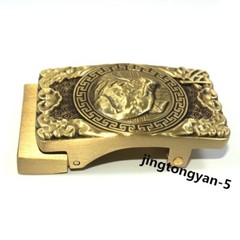 Solid Brass « Pig » Belt Buckle Automatic Belt Buckles Fits For 35mm Wide Belt