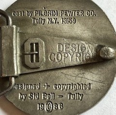 New York Conservation Officers Association – Sid Bell Pewter Belt Buckle & Patch