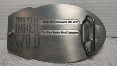 2015 **RAGNAR TRAIL RELAYS** (BOTTLE OPENER) BELT BUCKLE 3rd Place Mixed