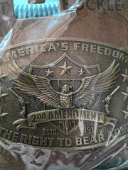 America&rsquo;s Freedom, 2ND Amendment, The Right To Bear Arms, Est. 1791, Belt Buckle