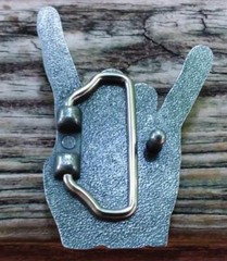 NEW HAND LOVE PEACE SIGN HORN ROCK MUSIC BELT BUCKLE