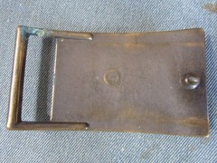Vintage 1970s LEVI STRAUSS CO Brass Belt BUCKLE with GREAT GRAPHICS !!